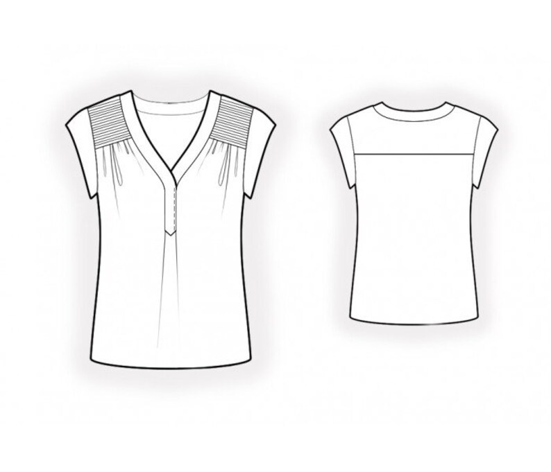 2267 Blouse - S-M-L-XL or Made to Measure Sewing Pattern PDF Download ...