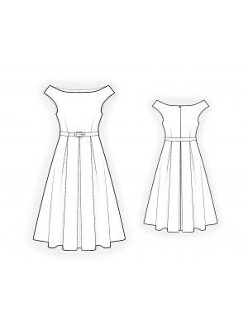 Lekala 4400 Dress Sewing Pattern PDF Download S-M-L-XL or - Etsy Denmark