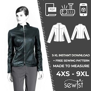 4296 Jacket Sewing Pattern PDF - S-M-L-XL or Made to Measure Sewing Pattern PDF Download