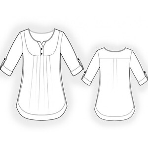2092 PDF Blouse Sewing Pattern - S-M-L-XL or Made to Measure Sewing ...