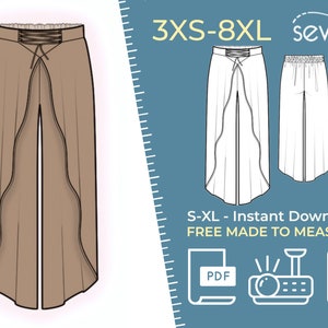 2270 Pants Sewing Pattern PDF S-M-L-XL or Made to Measure - Etsy