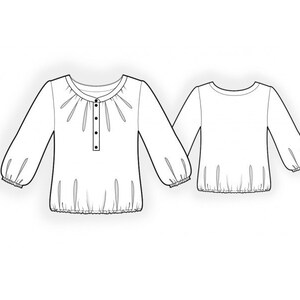 2562 PDF Blouse Sewing Pattern - S-M-L-XL or Made to Measure Sewing ...