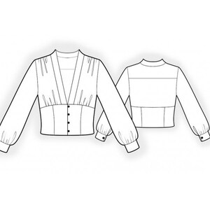 2394 PDF Blouse Sewing Pattern - S-M-L-XL or Made to Measure Sewing ...