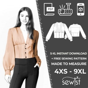 Blouse a taille resserree Etsy France