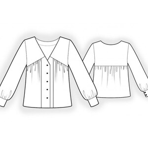 2374 PDF Blouse Sewing Pattern - S-M-L-XL or Made to Measure Sewing ...