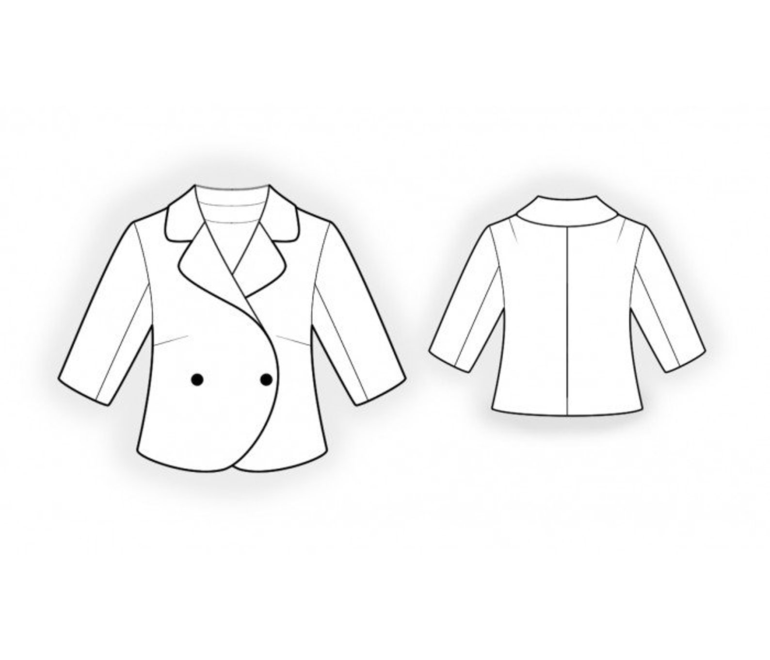 2055 Jacket Sewing Pattern PDF Download S-M-L-XL or Free Made | Etsy