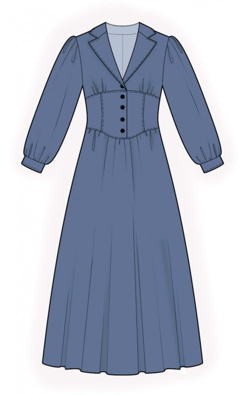 2114 Denim Dress Sewing Pattern PDF SMLXL or Made to Etsy
