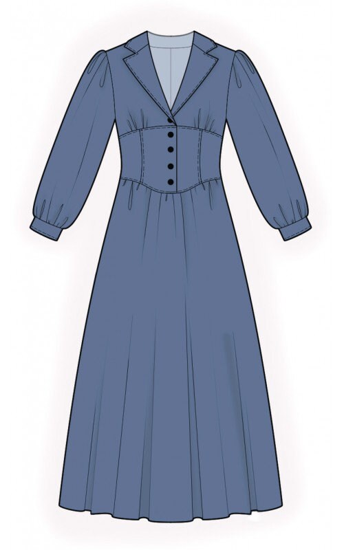 2114 Denim Dress Sewing Pattern PDF S-M-L-XL or Made to | Etsy