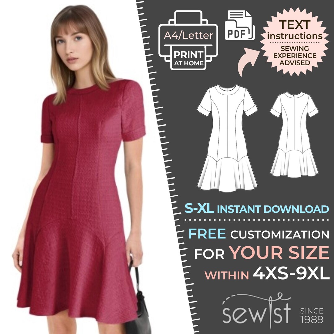 green emerald velvet dress ADD-ON Flared skirts for Valley skater dress (PDF)  Sinclair Patterns