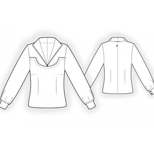 2472 - Blouse Sewing Pattern PDF - S-M-L-XL or Made to Measure Sewing ...