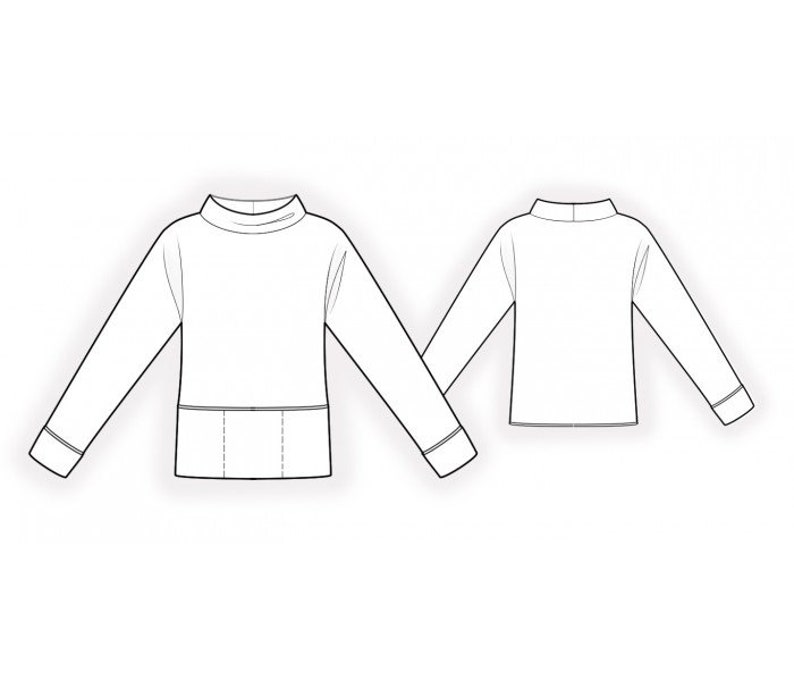2387 PDF Sweatshirt Sewing Pattern S-M-L-XL or Made to - Etsy
