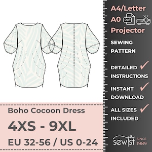Cosplay Witch Dress With Hood, Women Dress Sewing Pattern,sizes