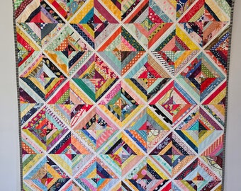 Patchwork quilt, baby quilt, gender neutral baby quilt, stroller blanket, tummy time, modern quilt