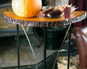 Half Circle Accent Table (Thinner Wooden Top)