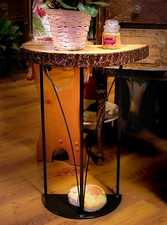 Half circle sale end table