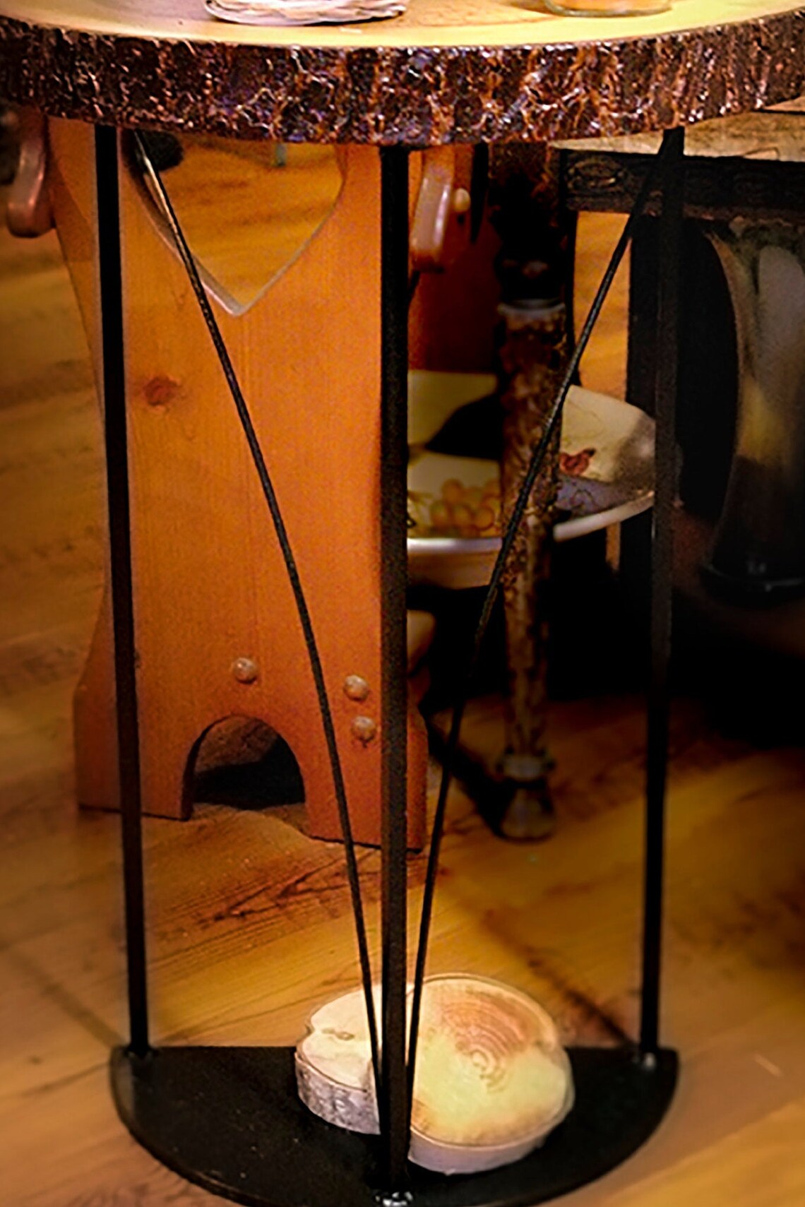 Half Circle Accent Table Etsy