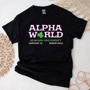 Alpha World Pink and Green AKA Gift Soror Gift AKAversary Gift Founders’ Day Shirt Crewneck Sweatshirt