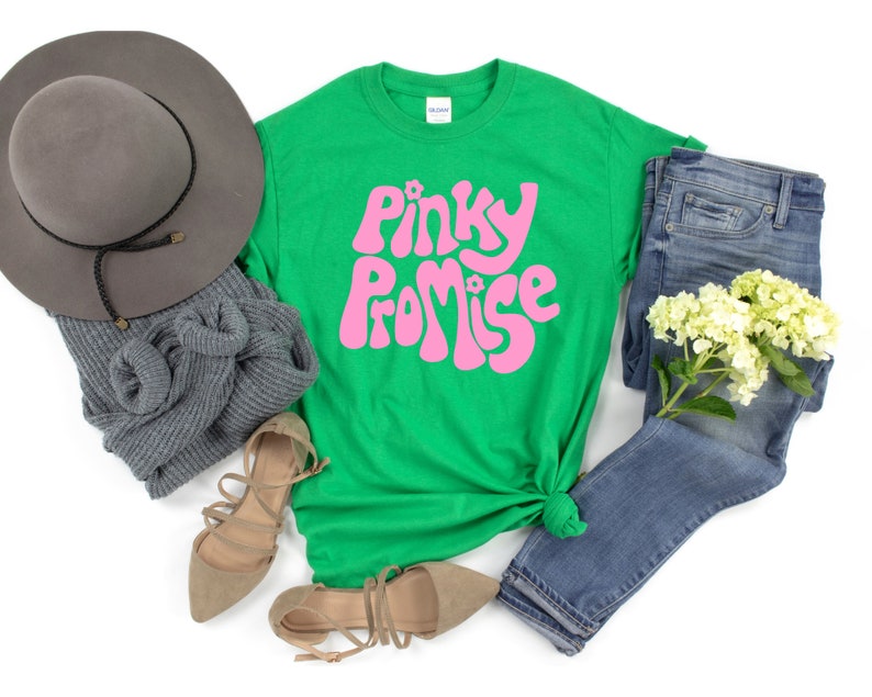 Pinky Promise Pink and Green Shirt Alpha Kappa Alpha Sorority Etsy