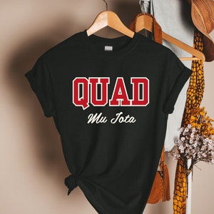Greek Line Number Club Shirt Ace, Deuce, Tre, Quad, Tail Crimson & Cream DST Sorority, Kappa, Nupe Fraternity Shirt