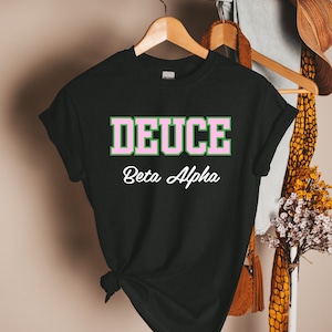 Greek Line Number Club Shirt Ace, Deuce, Tre, Quad, Tail AKA Shirt Pink and Green Soror Gift AKAversary Gift Founders’ Day