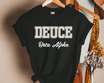 Greek Line Number Club Shirt Ace, Deuce, Tre, Quad, Tail AKA Shirt Pink and Green Soror Gift AKAversary Gift Founders’ Day