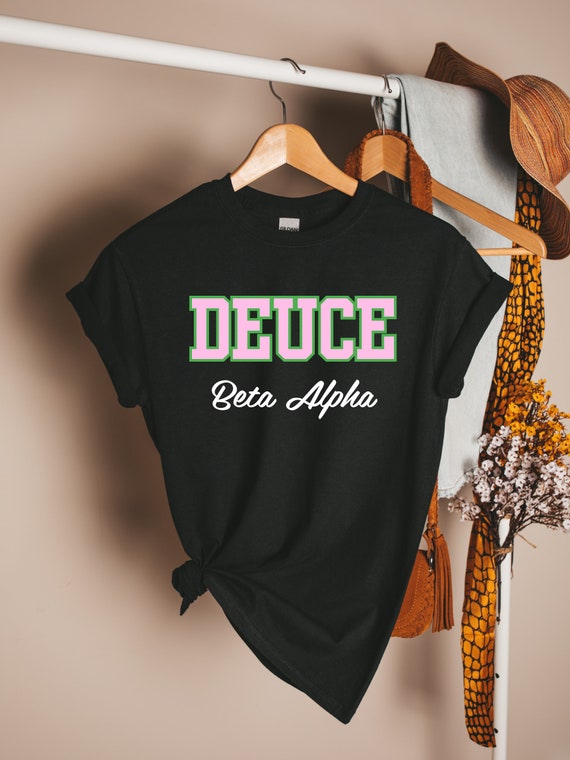 Greek Line Number Club Shirt Ace Deuce Tre Quad Tail AKA Shirt Pink and Green Soror Gift Akaversary Gift Founders Day Etsy Norway