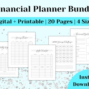 Financial Planner Finance Planner Bundle Budget Planner Budget Binder Budget Tracker Planner Finance Planner Digital Finance Tracker