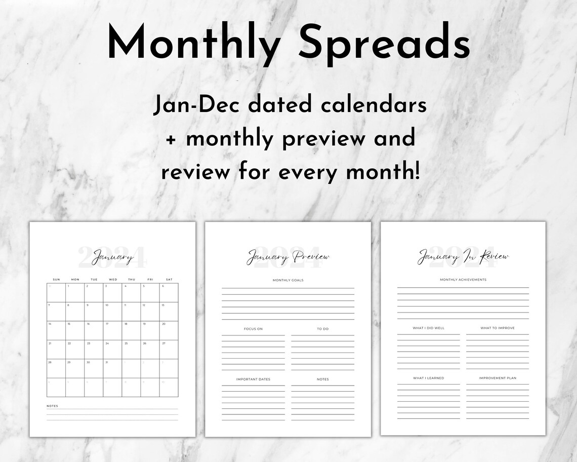 Life Planner 2024 Planner 2024 Digital Planner 2024 Planner Etsy