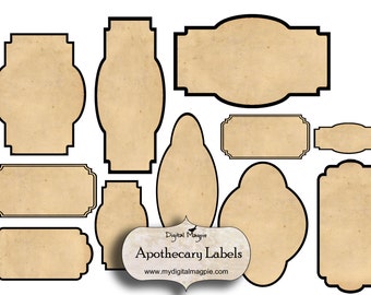 steampunk apothecary labels for jars bottles tags and etsy