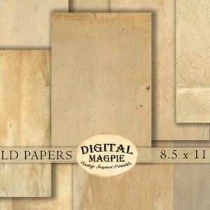 Digital paper pack neutral aged antique vintage background printable digital scapbook paper shabby grungy instant download natural colors