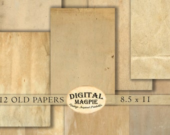 Digital paper pack neutral aged antique vintage background printable digital scapbook paper shabby grungy instant download natural colors