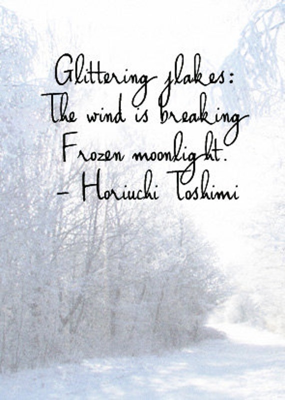 Winter Haiku Poems Winter Haiku Poems