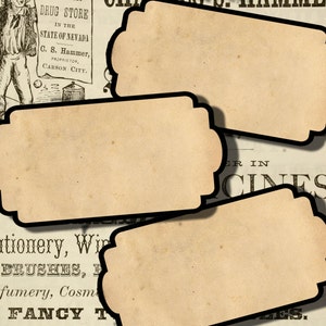 digital collage sheet blank apothecary labels large antique shabby grunge vintage labels printable for jars bottles scrapbook ephemera