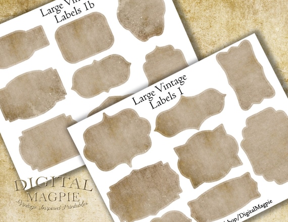 digital collage sheet blank apothecary labels large antique shabby grunge vintage labels printable for jars bottles scrapbook ephemera clip art art collectibles lifepharmafze com
