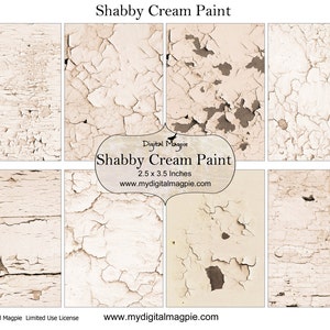 Cream ATC background printable digital collage sheet shabby chic textured paint instant download tag