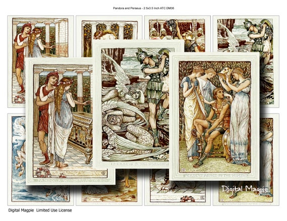 Digital Collage Sheet 2 5 X 3 5 Inch Printable Pandora And Etsy