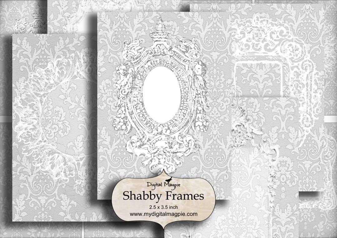 Shabby Chic Vintage Digital Collage Printable Tag Atc Background 2.5 X ...