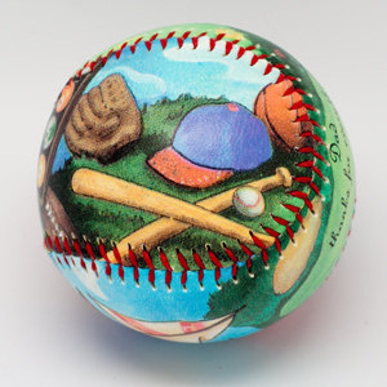 Father's Day Baseball Father Gift Full color Baseball Etsy