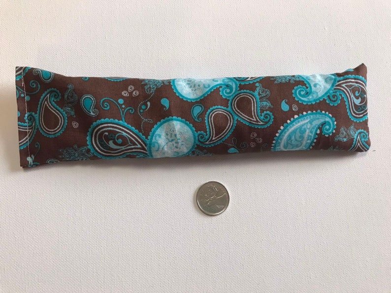 Flax Seed Rest Reiki und Entspannung KRÄUTER AUGENKISSEN in Aqua und Braun Paisley: Charites Blend Bild 3