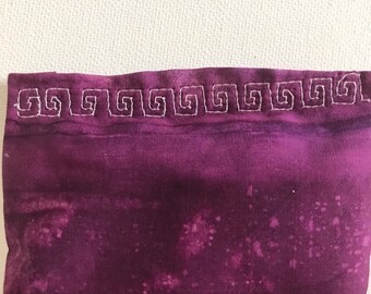 Flax Seed Rest Reiki and Relaxation HERBAL EYE PILLOW in Purple and Pink Tie Dye fabric :  Charites Blend