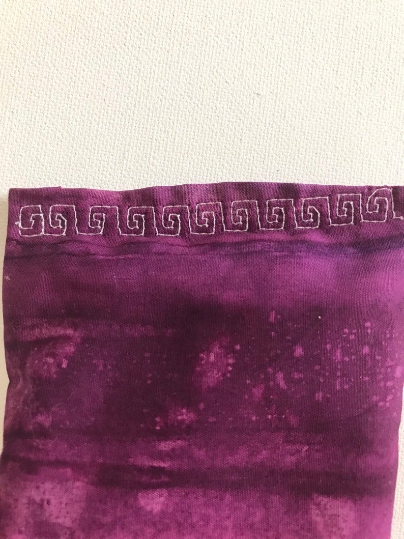 Flax Seed Rest Reiki and Relaxation HERBAL EYE PILLOW in Purple and Pink Tie Dye fabric : Charites Blend image 1