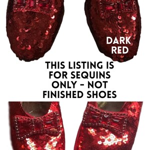 Lentejuelas Ruby Slipper - 5 mm Rojo Metálico Fabricadas en Europa imagen 1