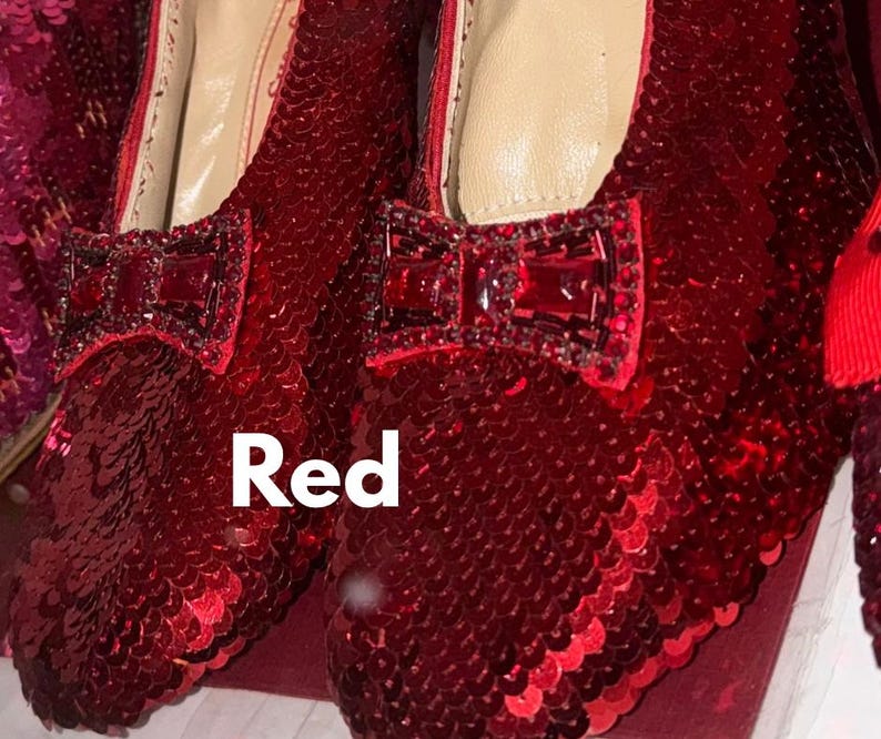 Lentejuelas Ruby Slipper - 5 mm Rojo Metálico Fabricadas en Europa imagen 3