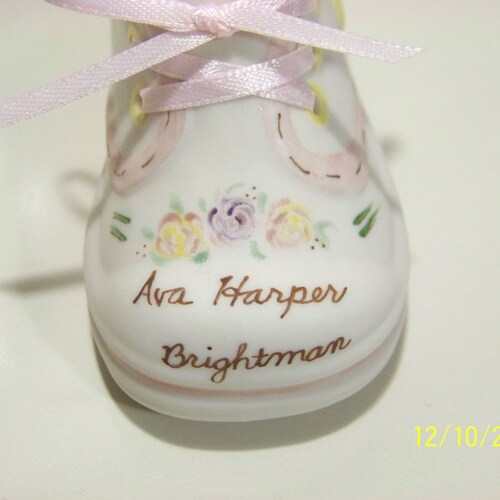 Personalized Porcelain Classic Baby Shoe Includes Baby's Etsy