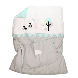BUNNY FRIENDS & Co.: Children&#39;s bed linen 100x135 personalized with name