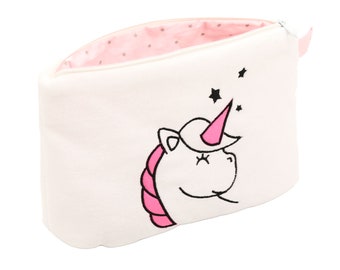 Trousse de toilette à langer LICORNE, Nicki avec nom