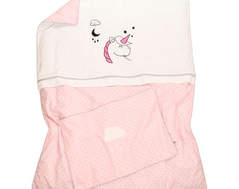 Baby bed linen UNICORN 100x135 with name