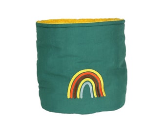 Utensilo, storage "RAINBOW" in fir green - 22xØ20cm