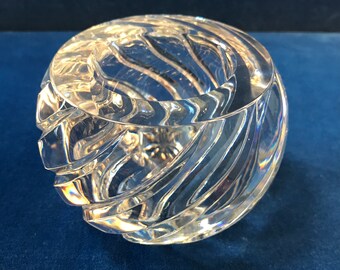 Beautiful GORHAM Votive Swirl/Star Full Lead Crystal Ball Yugoslavia/Serbia