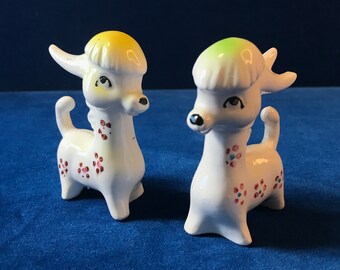 Adorable Vintage Ceramic Alpacas? Llamas? Horses? Donkeys? Deer? Figurines Made in Japan